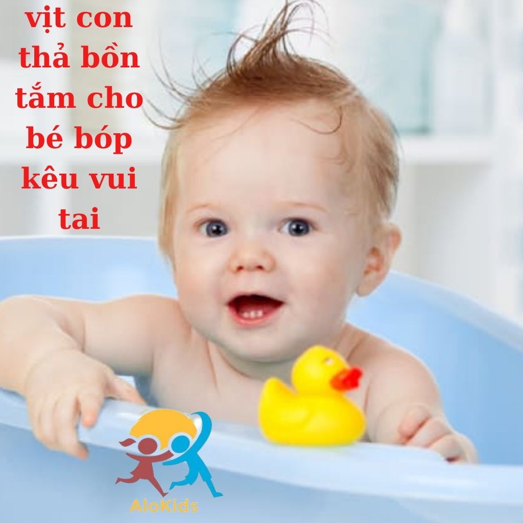 Vịt Vàng Thả Bồn Tắm Alokids Đồ Chơi Con Vịt Nhà Tắm Bấm Kêu Chúp Chíp Xinh Xắn Dành Cho Bé