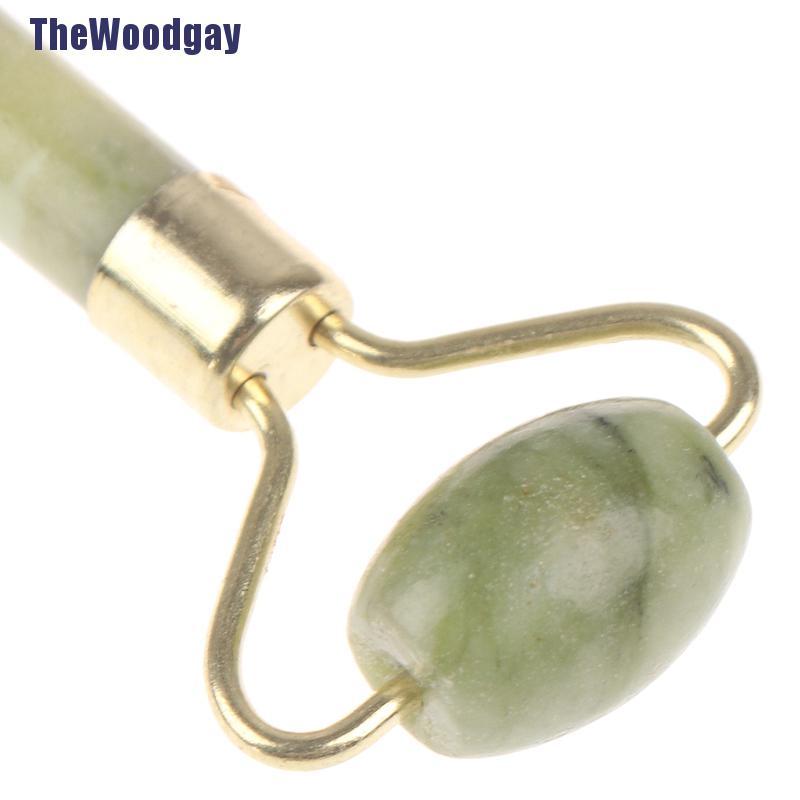 Con Lăn Và Đồ Cạo Bằng Đá Ngọc Bích Tự Nhiên Dùng Mát Xa Thư Giãn Cơ Thể