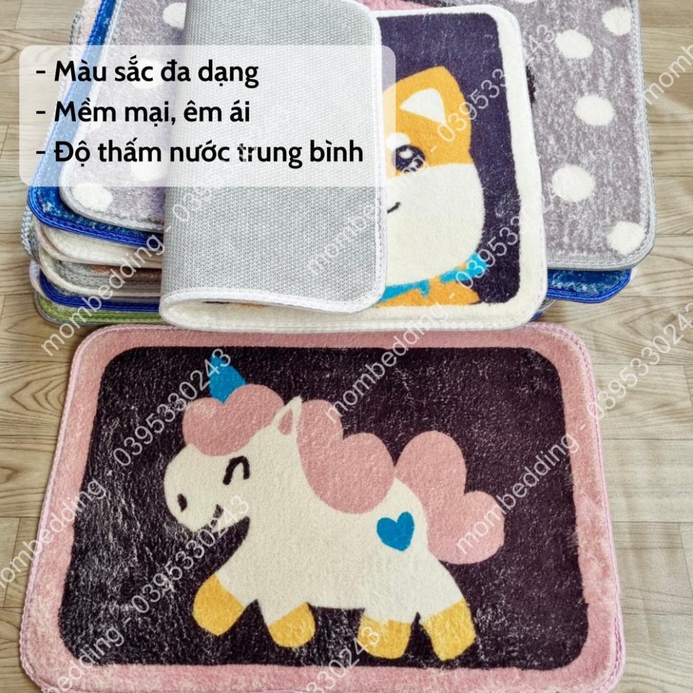 Thảm chùi chân 3D lông cừu siêu mềm siêu thấm nước chống trơn trượt