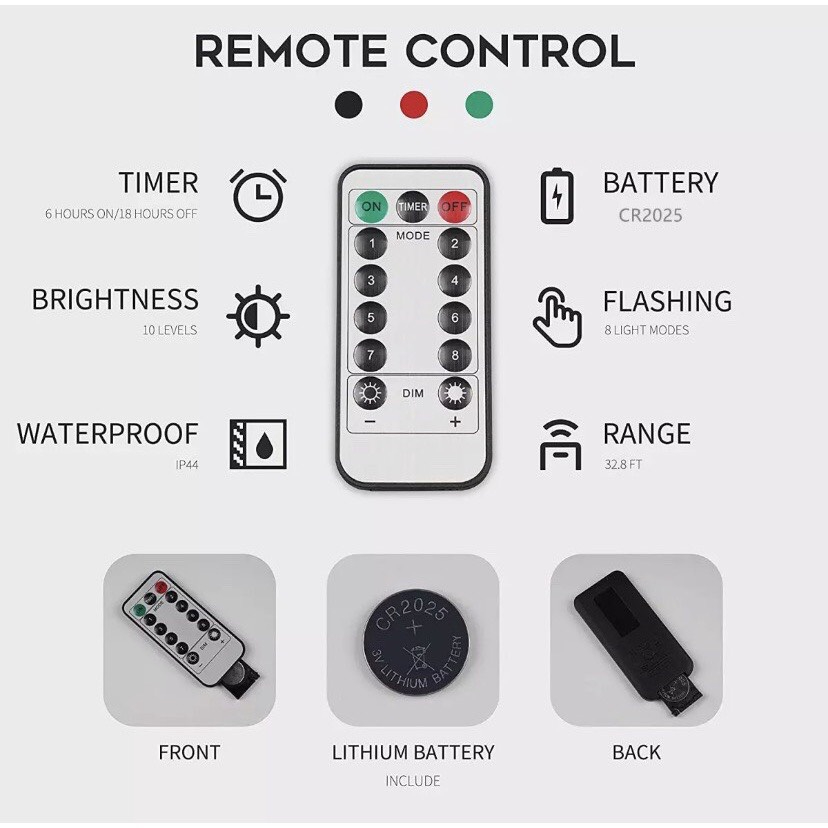 (Cắm Cổng USB +Tặng Remote Điều Khiển) Bộ Rèm Thả 10 Dây Đèn Led Fairy Light Trang Trí Tiệc Sân Vườn Decor Noel Lễ Tết