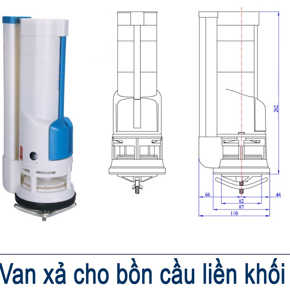 Van xả nước bồn cầu các loại, cọc xả nước bồn cầu