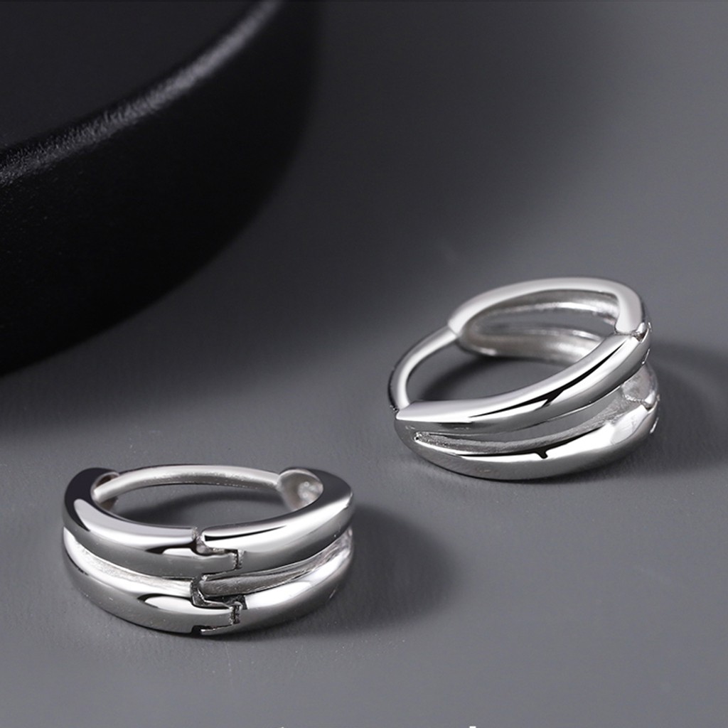 Bông tai, Khuyên tai nam nữ dáng tròn thời trang Niche cá tính phong cách Âu Mỹ, Độc đáo, Unisex, 1 chiếc