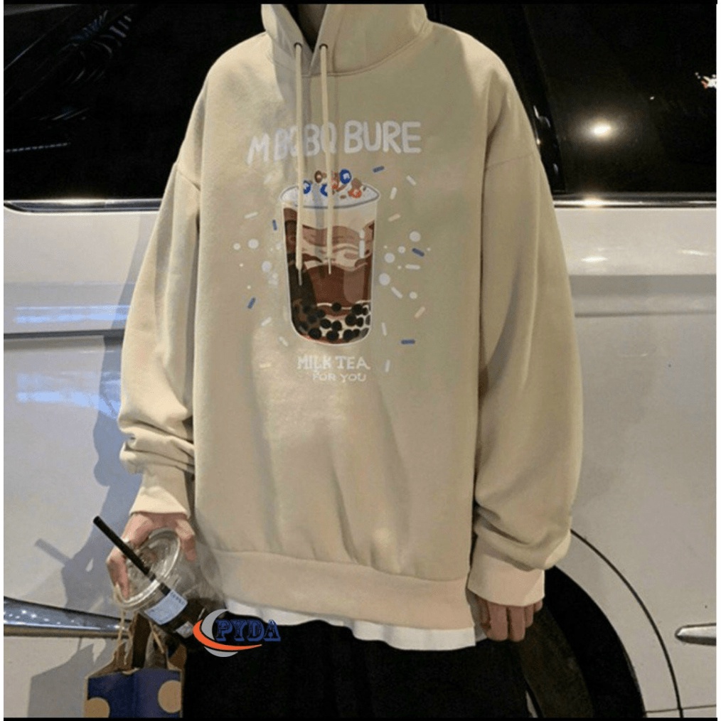 ÁO KHOÁC NỮ HOODIE IN HÌNH LY TRÀ SỮA SIÊU ĐÁNG YÊU PHONG CÁCH HÀN QUỐC TP998 [NewUnisex]