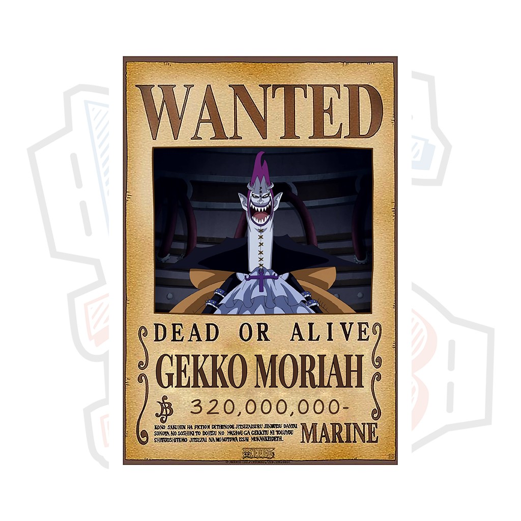 Poster truy nã Gekko Moriah ver 2 (Thất Vũ Hải) - One Piece