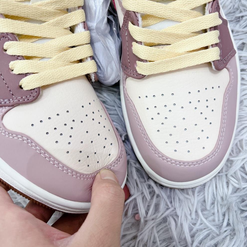 Giày Jordan 1 low dark pony hồng mận cổ cao bản cao cấp 1-1 trung full phụ kiện