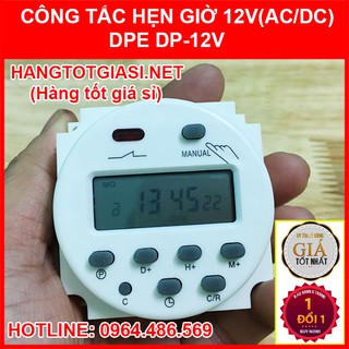 Công tắc hẹn giờ 12V AC DC điện tử DPE DP-12V bật tắt thiết bị điện