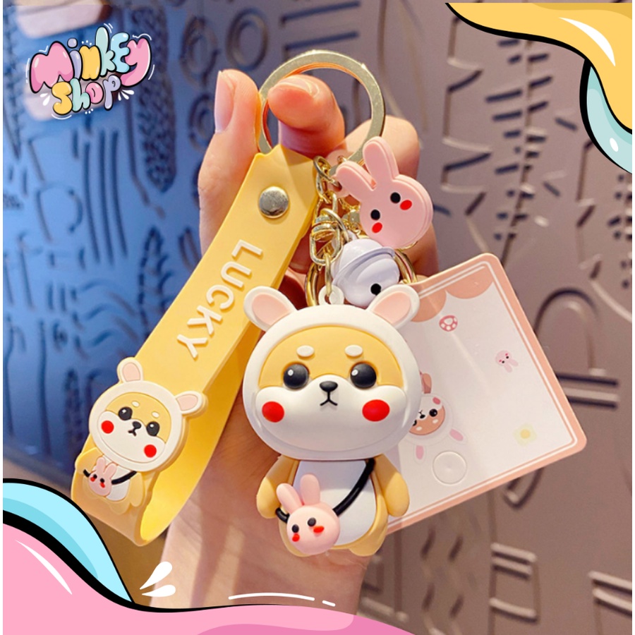 Móc Khoá Hổ LUCKY Dễ Thương Đáng Yêu Nhiều Màu Cute Phụ Kiện Túi Xách, Balo, Ô Tô Hottrend 2022  -Minkey