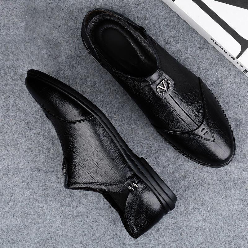 Giày Lười Bằng Da Phong Cách Hàn Quốc Sang Trọng Dành Cho Nam