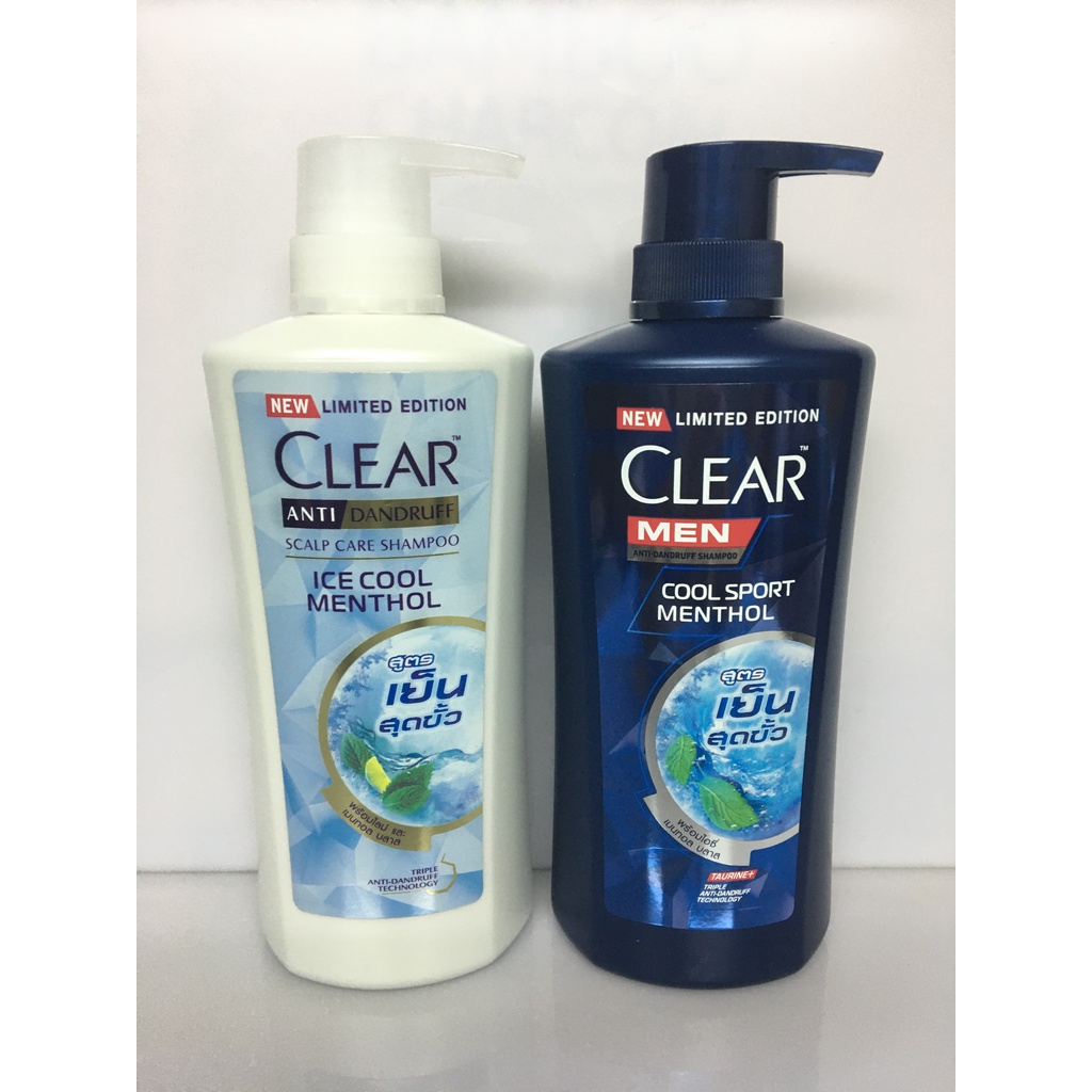 Combo 2 Chai Dầu Gội Clear Bạc Hà 480ml Clear Men 450ml