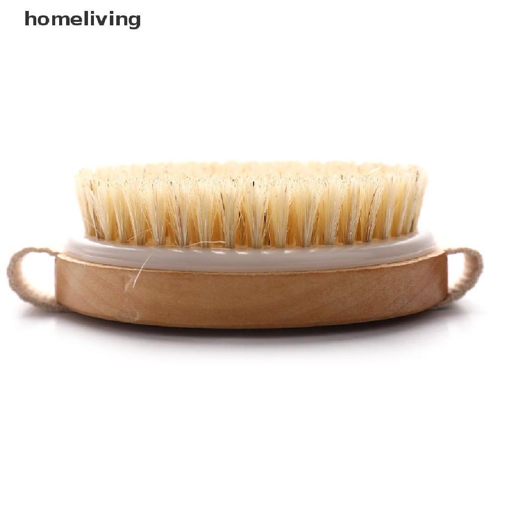 Bàn Chải Tắm Lông Ngựa Bằng Gỗ Massage Tẩy Tế Bào Chết Cơ Thể