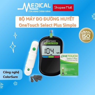 Máy đo đường huyết ONETOUCH Select Plus Simple bảo hành trọn đời chính hãng - MEDICAL