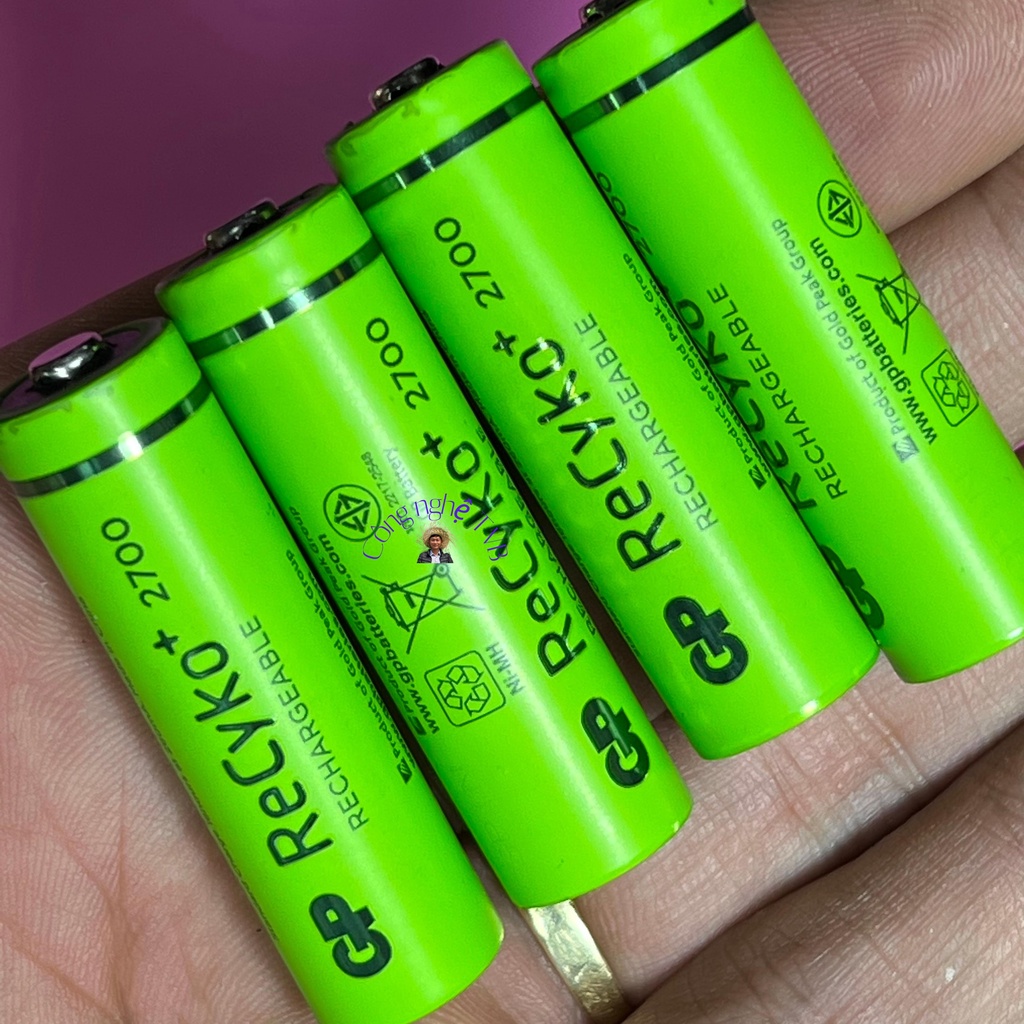 Pin sạc aa GP 2700mAh vỉ 4 viên chính hãng