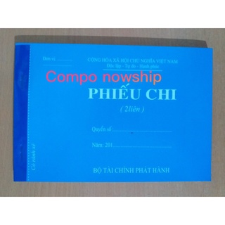 Compo 10 quyển phiếu thu, phiếu chi 2 liên, 3 liên