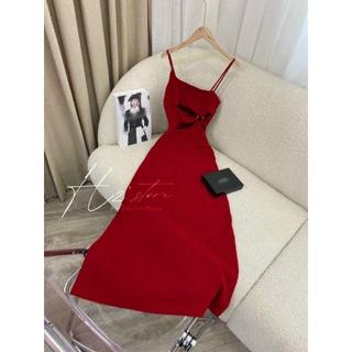 đầm maxi 2 dây khoec eo cách điệu