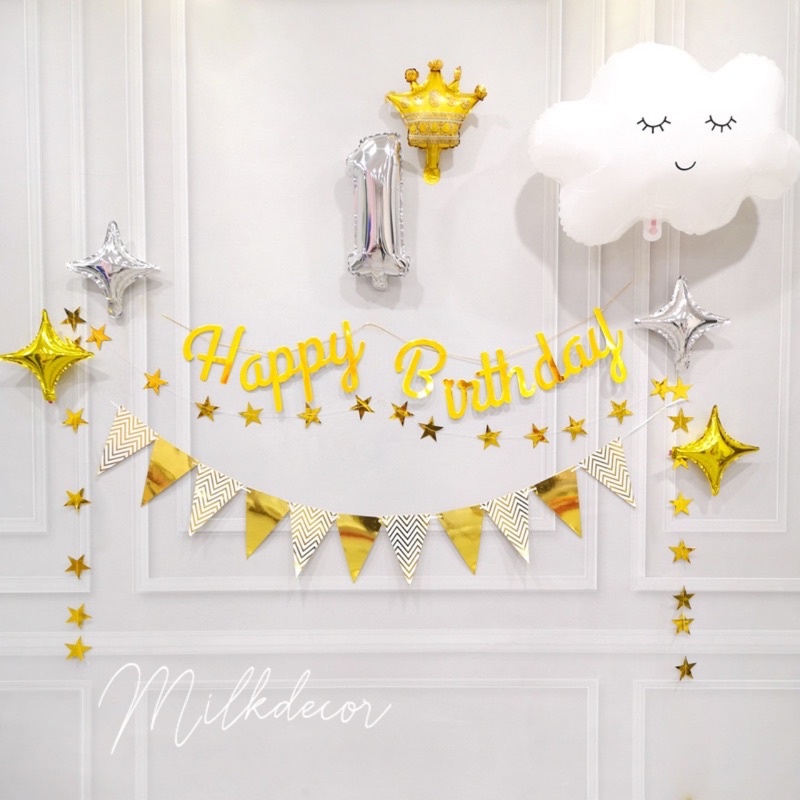 Set bóng bay trang trí sinh nhật Style Korea SK01