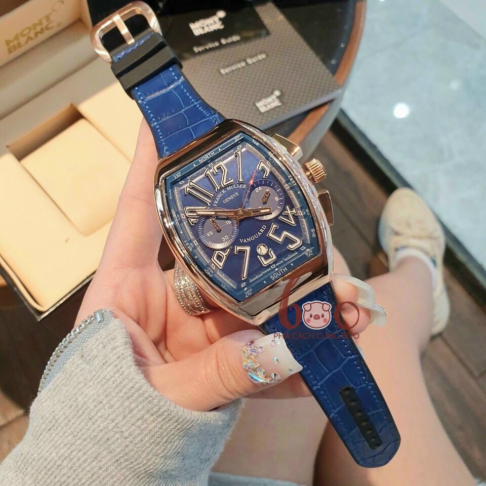 Đồng Hồ Nam Franck Muler Vanguard Dây Cao Su Bọc Da Cao Cấp Chạy Full Kim | BigBuy360 - bigbuy360.vn