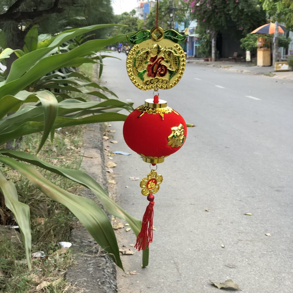 Dây treo trang trí tết TÁO VÀ LỒNG ĐÈN A58