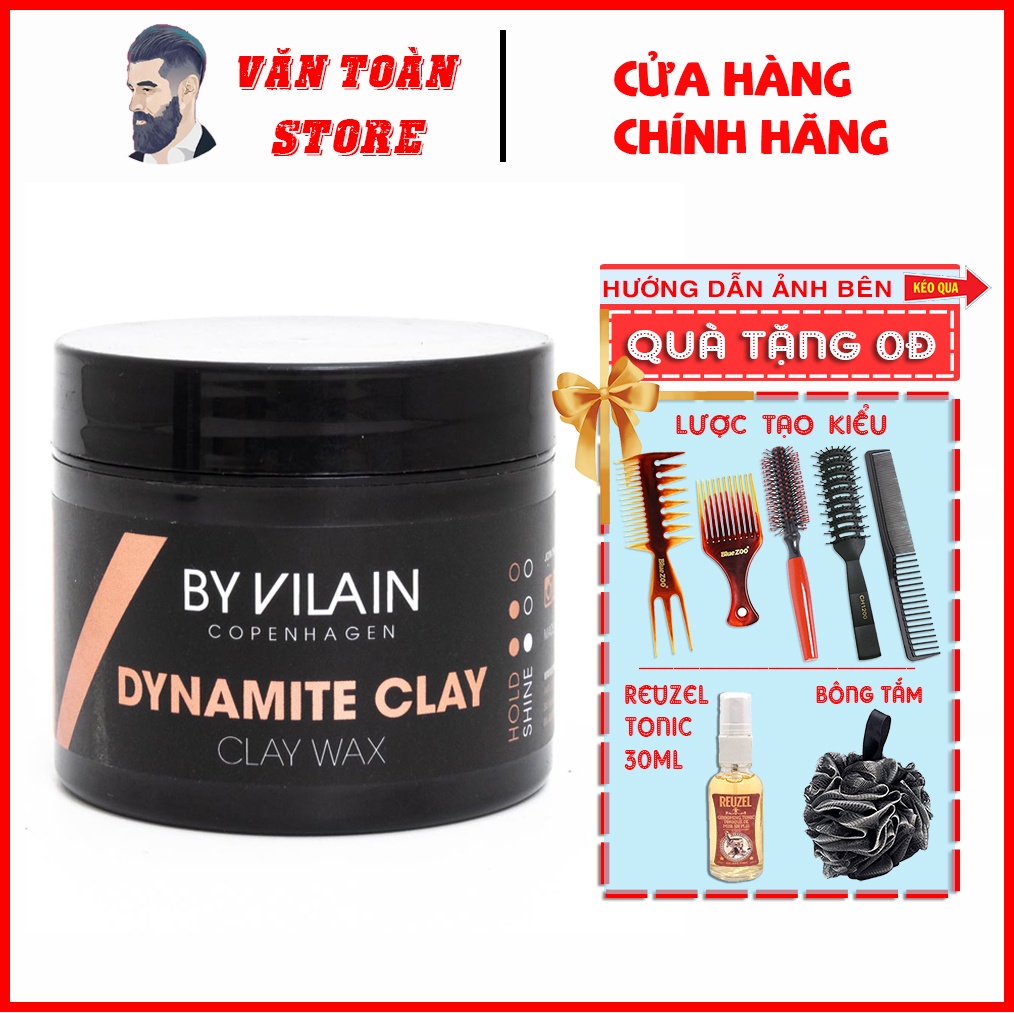 Sáp Vuốt Tóc Nam By Vilain Dynamite Clay 65gr - new 2021