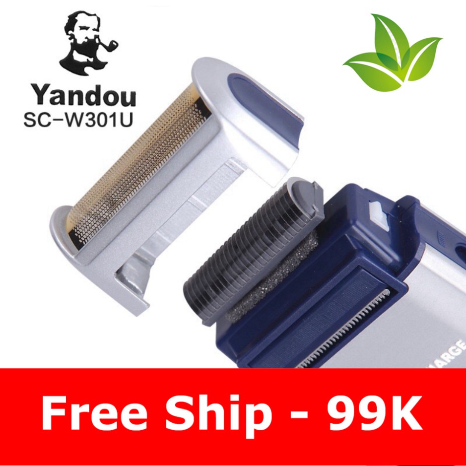 [Chính Hãng] ivn120 máy cạo râu YANDOU SC-w301u 2 chức năng vỏ bằng thép cầm chắc tay