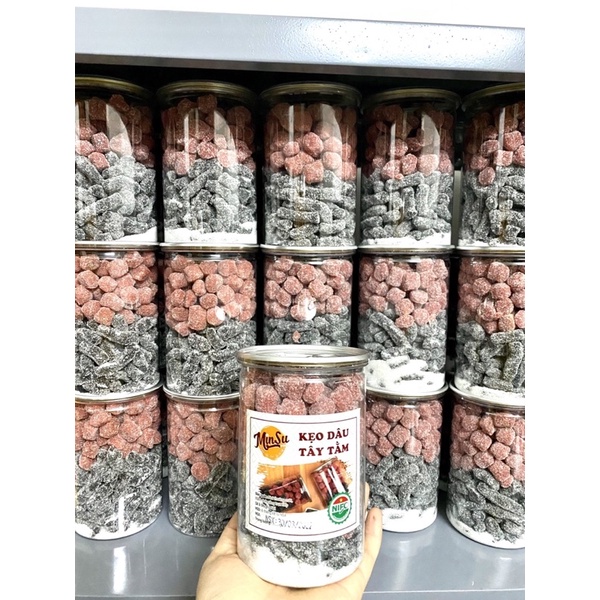 Kẹo dâu tây,dâu tằm mix Đà Lạt hũ 500gram