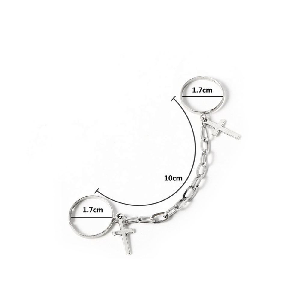 Nhẫn Dây Xích Nối Có Thể Điều Chỉnh Thời Trang Unisex