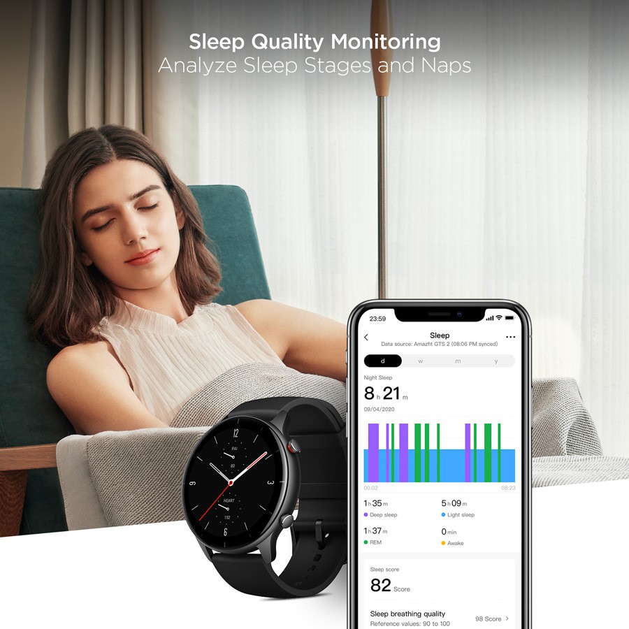 [Mã ELMS3TR giảm 7% đơn 2TR] Đồng hồ thông minh Xiaomi Huami Amazfit GTR 42mm - Bản quốc tế chính hãng Digiworld