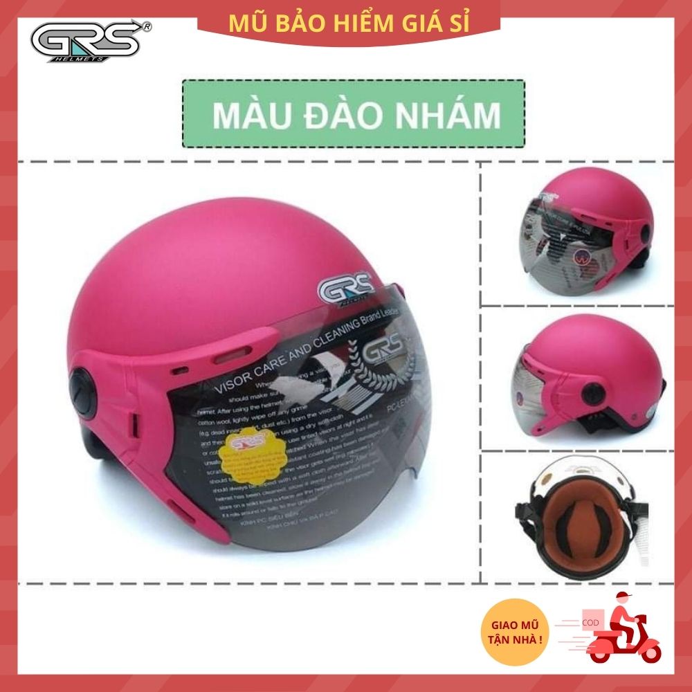 MŨ BẢO HIỂM 1/2 ĐẦU GRS CÓ KÍNH NHIỀU MẦU