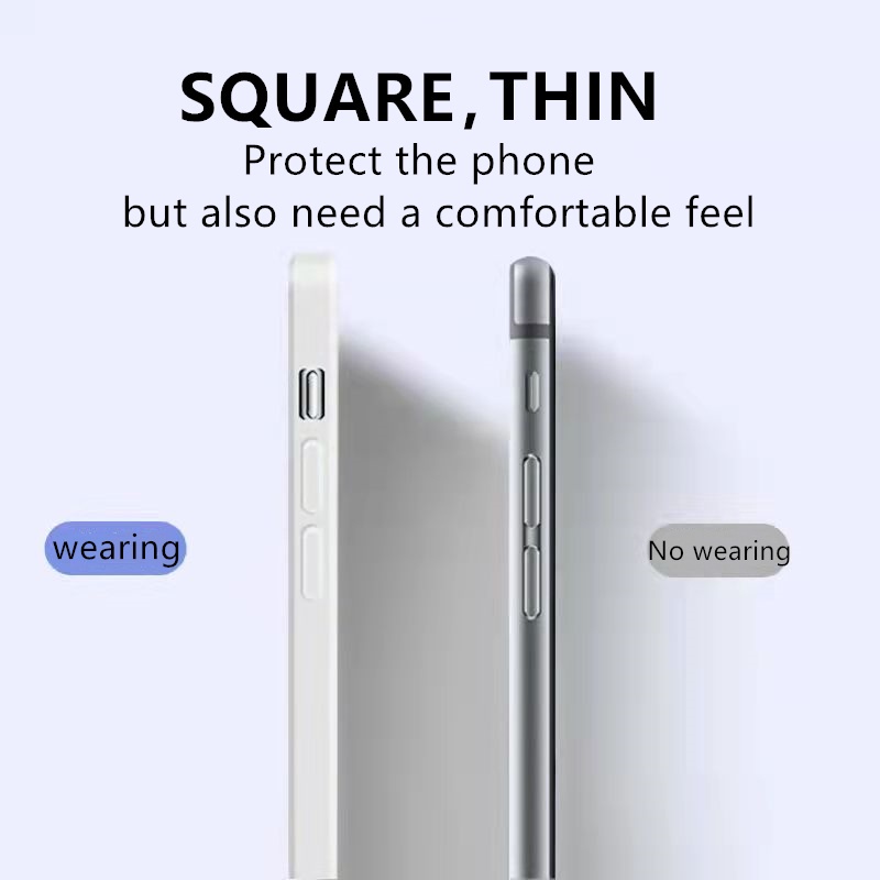 Ốp Tráng Gương Logo Táo Viền Vuông iP X XR XS 11 12 13 Pro Max - Minh An Saigon