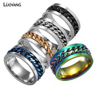 Nhẫn phối vòng xích titan xoay được dành cho nam