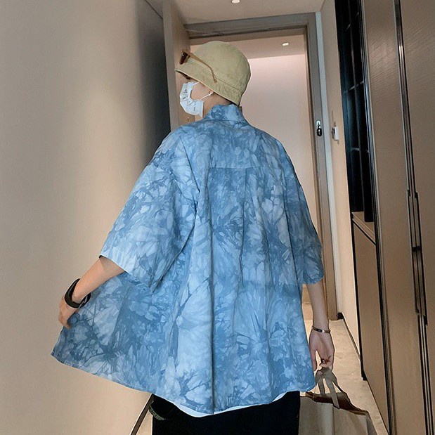 Áo sơ mi tay ngắn nam  dáng rộng in họa tiết kiểu Hàn Quốc cá tính cho Simple Fashion  sơ mi trắng nữ from rộng  bigsize áo nam đẹp áo sơ mi unisex