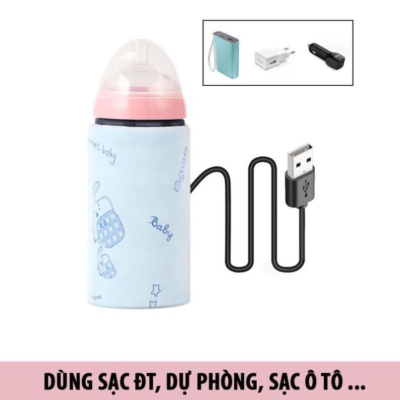 Đai Ủ Bình Sữa nhung Phù Hợp Với Các Loại Bình Sữa Tiện Lợi Cho Mẹ, Đai Ủ Bình Sữa Thông Minh Chân Cắm Usb Babibu - DUBS