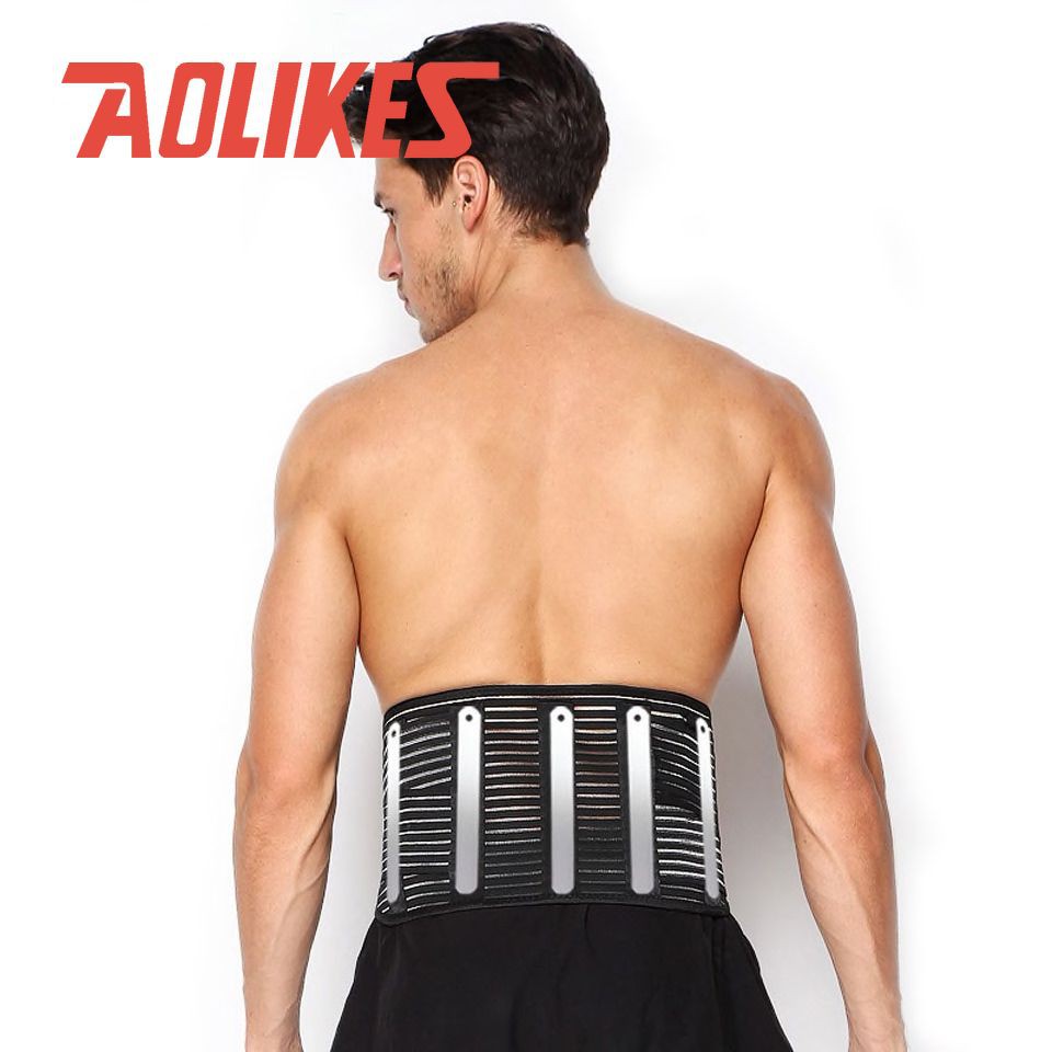 Đai lưng tập gym có nẹp thép cao cấp Aolikes AL7996 - AL7996