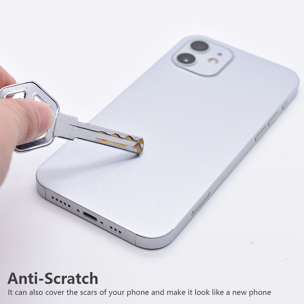 Miếng Dán Màu Bạc Chống Trầy Xước Cho iPhone 6 6s 7 8 Plus X Xs XR 11 12 13 14 Pro Max Mini SE2020
