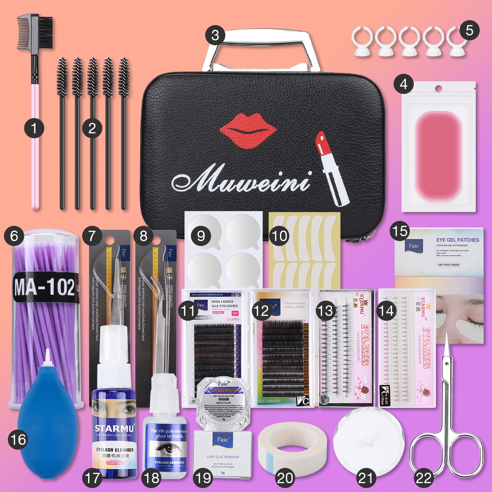 Set 22 Keo Dán Lông Mi Chuyên Dụng Cho Salon