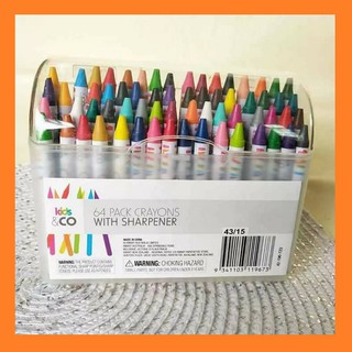 Hộp bút màu 64 chi tiết trẻ em - bút tô 64 màu sáp thơm Crayons cho bé mẫu giáo