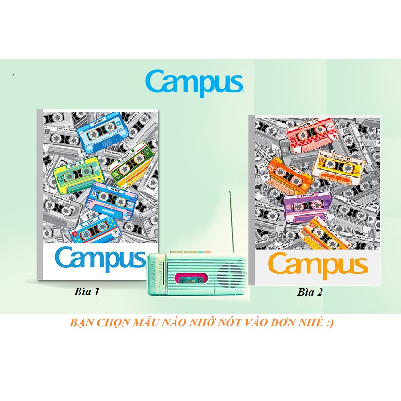 Vở kẻ ngang Campus Classy có chấm 200 tr khổ A4, sổ Campus, sổ A4 - Loki Home
