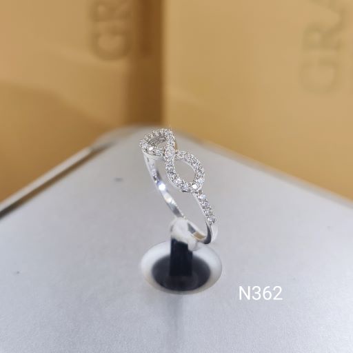 Nhẫn nữ bạc Ý S925 MiASJ N362 hình nơ nạm đá cao cấp, sang trọng