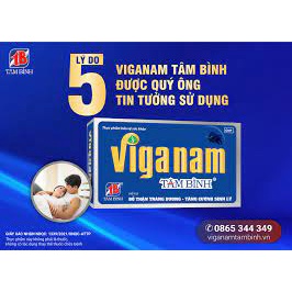 Thương hiệu: TÂM BÌNH  Viên Uống Viganam Tâm Bình Hỗ Trợ Sức Khỏe Sinh Lý Nam 5 Vỉ X 12 Viên / VIGANAM