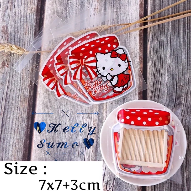 Combo 10/20/50 TÚI DÁN MIỆNG ĐỰNG BÁNH KẸO HÌNH KITTY SIÊU CUTE