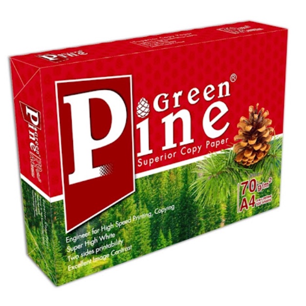 Giấy In/Phô tô A4 ĐL 70 Green Pine/Pagi Combo 5 Ram miễn phí vận chuyển Free Ship