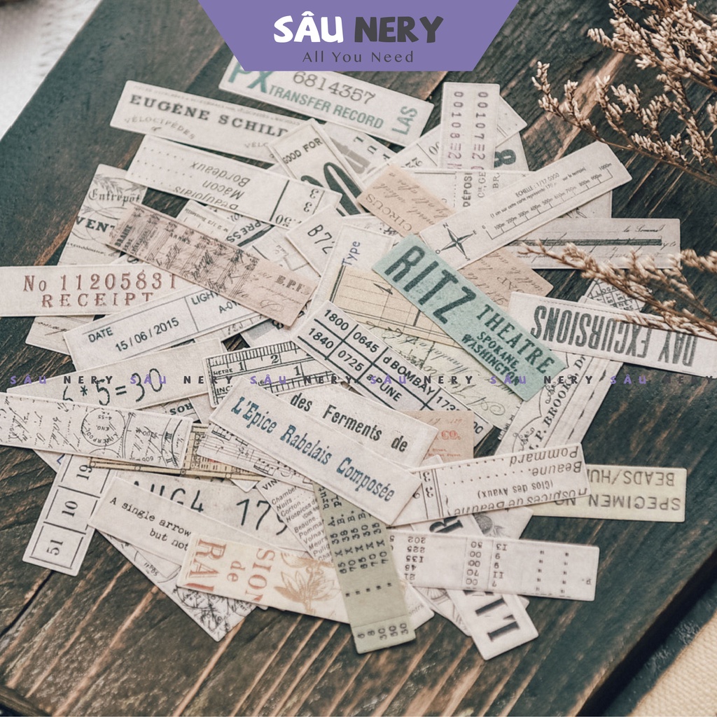 Sâu Nery - Set 70 sticker Vintage_JUDY STUDIO