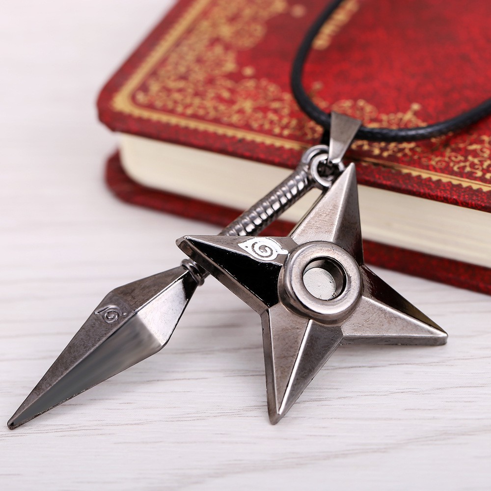 Vòng cổ Mặt anime naruto shuriken ninjia Chất Lượng Cao Không Phai Màu