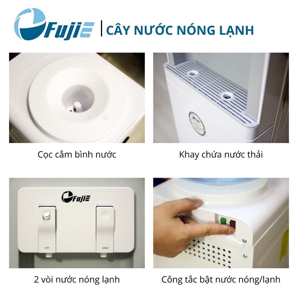 Cây nước nóng lạnh FujiE WD1850E công nghệ Nhật Bản làm lạnh điện tử, Bảo hành chính hãng 24 tháng, đạt chuẩn quốc tế