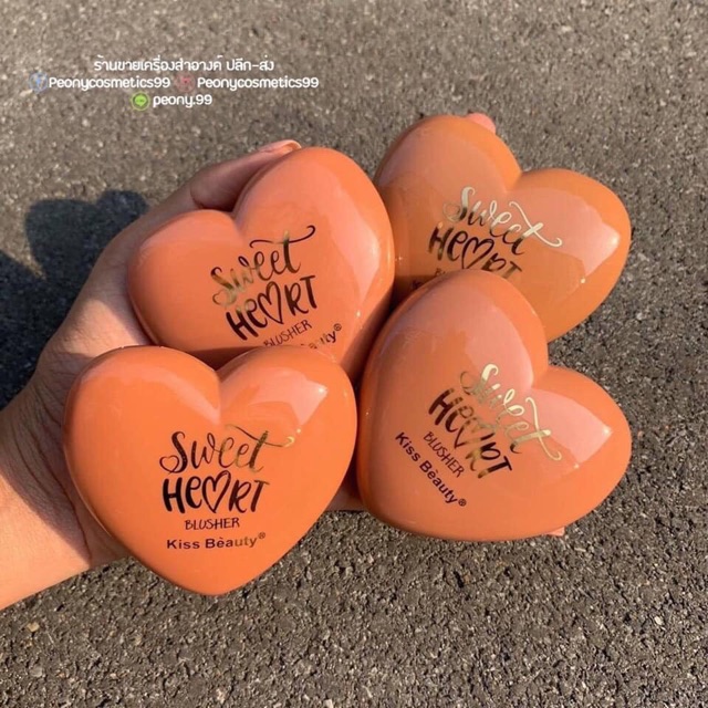 Phấn má hồng tone cam Kiss Bèauty Sweet Heart Blusher | BigBuy360 - bigbuy360.vn
