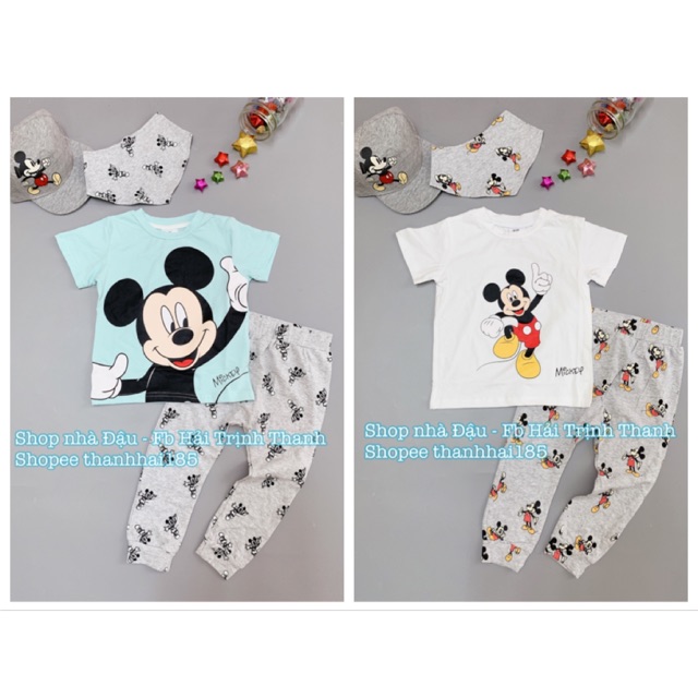 SET BỘ MICKEY QUẦN DÀI KÈM YẾM CỔ