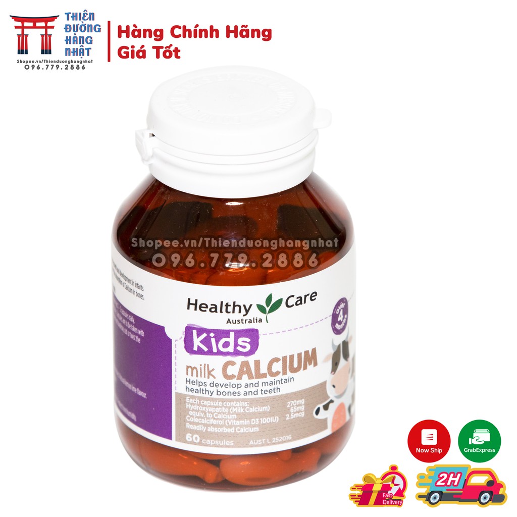 Cặp đôi hoàn hảo HEALTHY CARE bổ sung DHA và Canxi cho bé - chuẩn Úc [Date 7-9/2023]