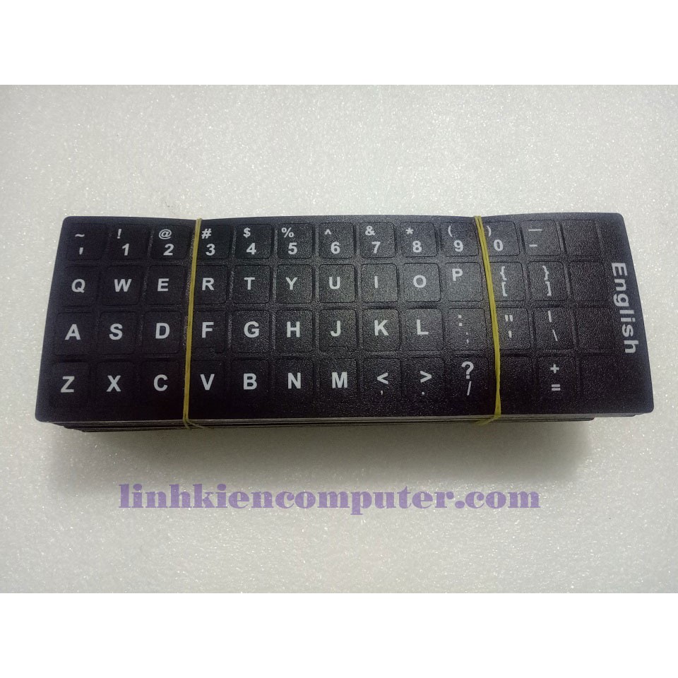 Dán phím ngôn ngữ Tiếng Anh dùng cho bàn phím bị bóng, phím song ngữ