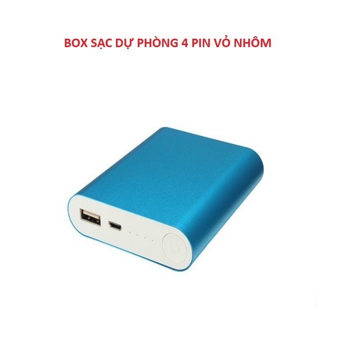 Box sạc dự phòng 4 Pin vỏ nhôm