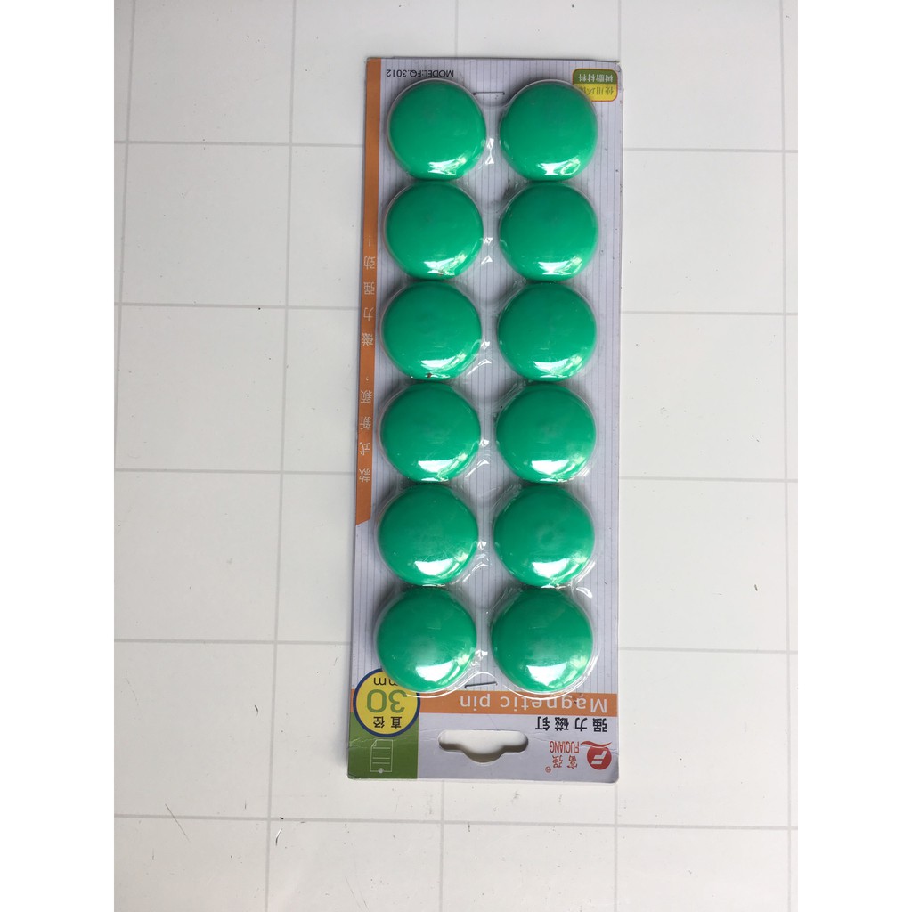 Nút bảng nam châm đa màu sắc D30M vỉ 12 viên