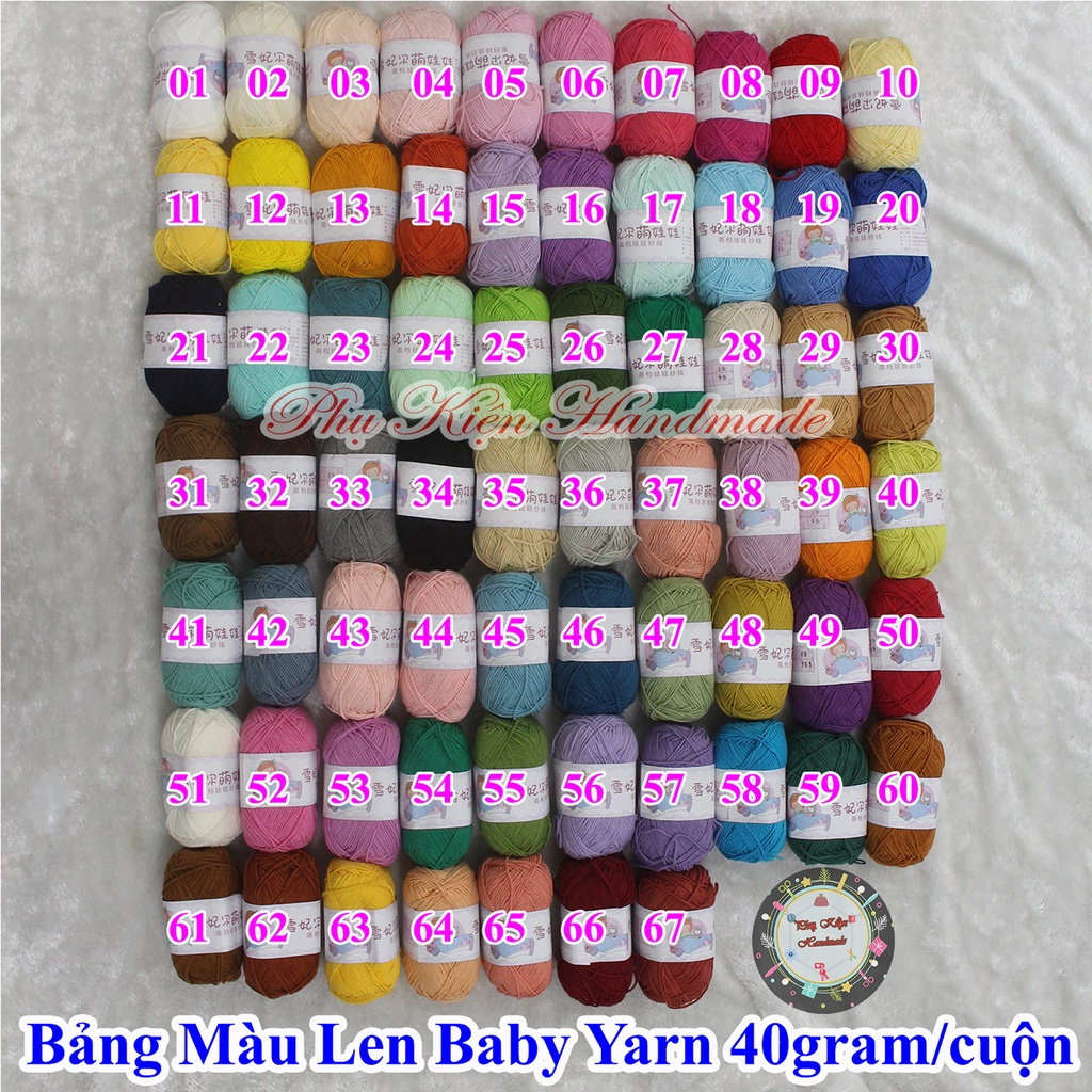 Len Baby Yarn 40gr/cuộn (Màu 51 - 67)